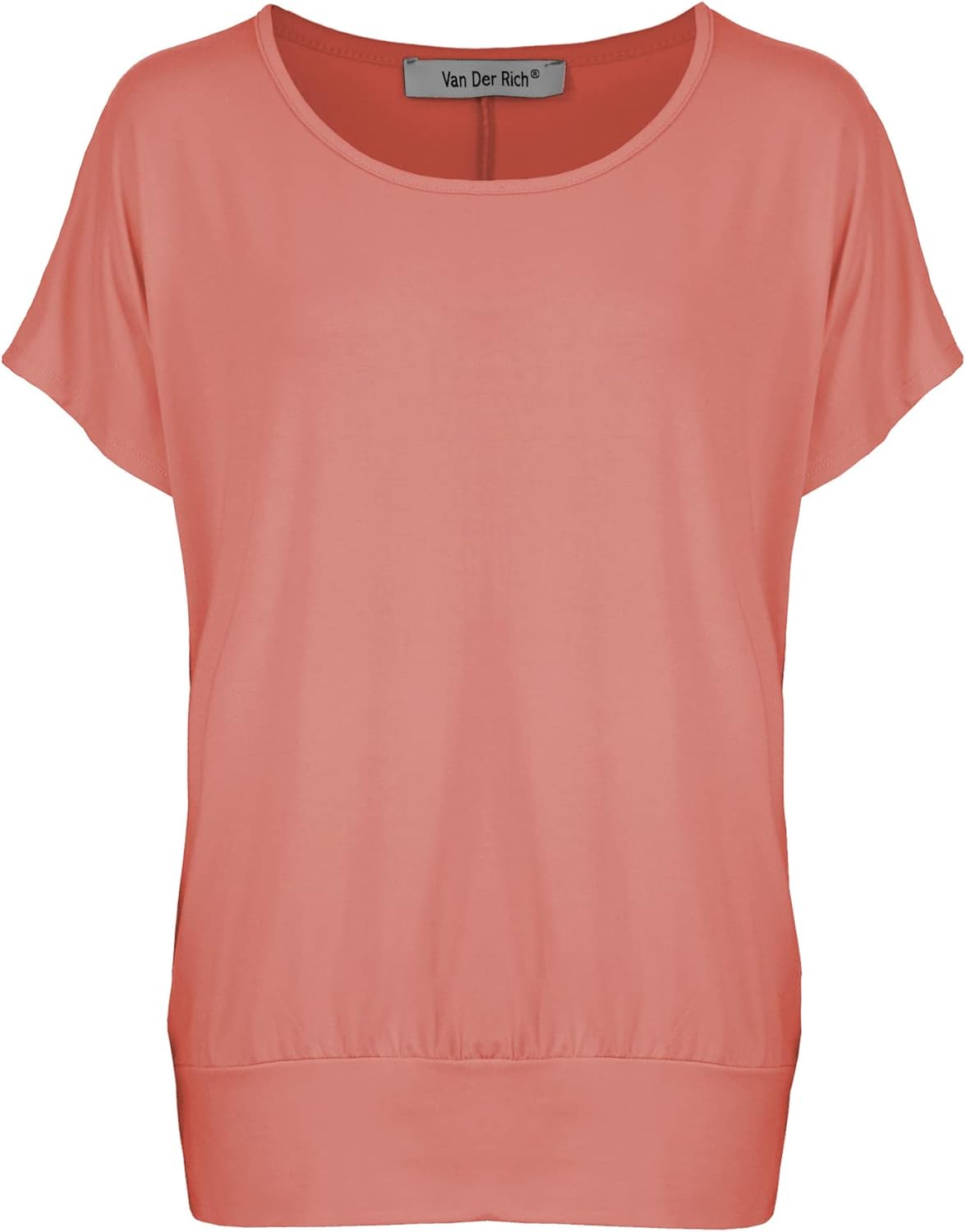 Detalle de Van Der Rich® Damen T-Shirt Kurzarm Rundhalsausschnitt Sommer