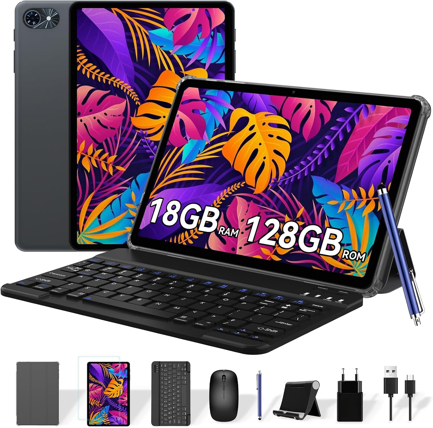 Detalle de TABWEE Tablet con Tastiera e Penna: 18 GB RAM, 128 GB ROM, schermo da 10,1'' e Gemini AI 3.1Pro
