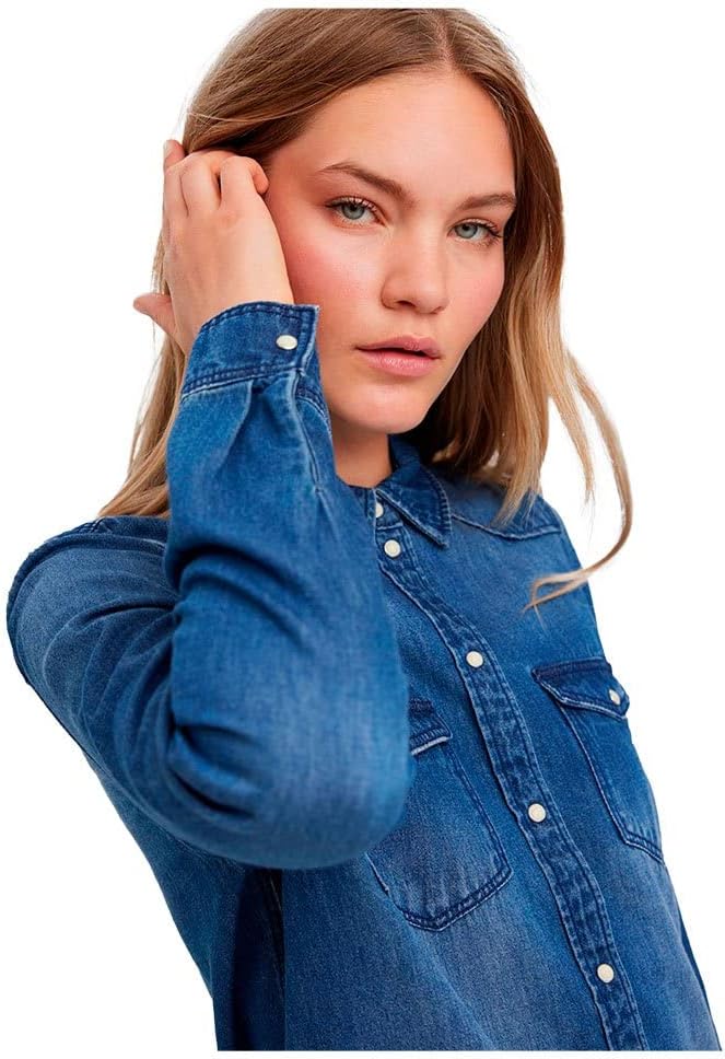 Thumbnail 4 de VERO MODA Vmmaria LS Denim Slim Shirt Mix New: Camicia da Donna