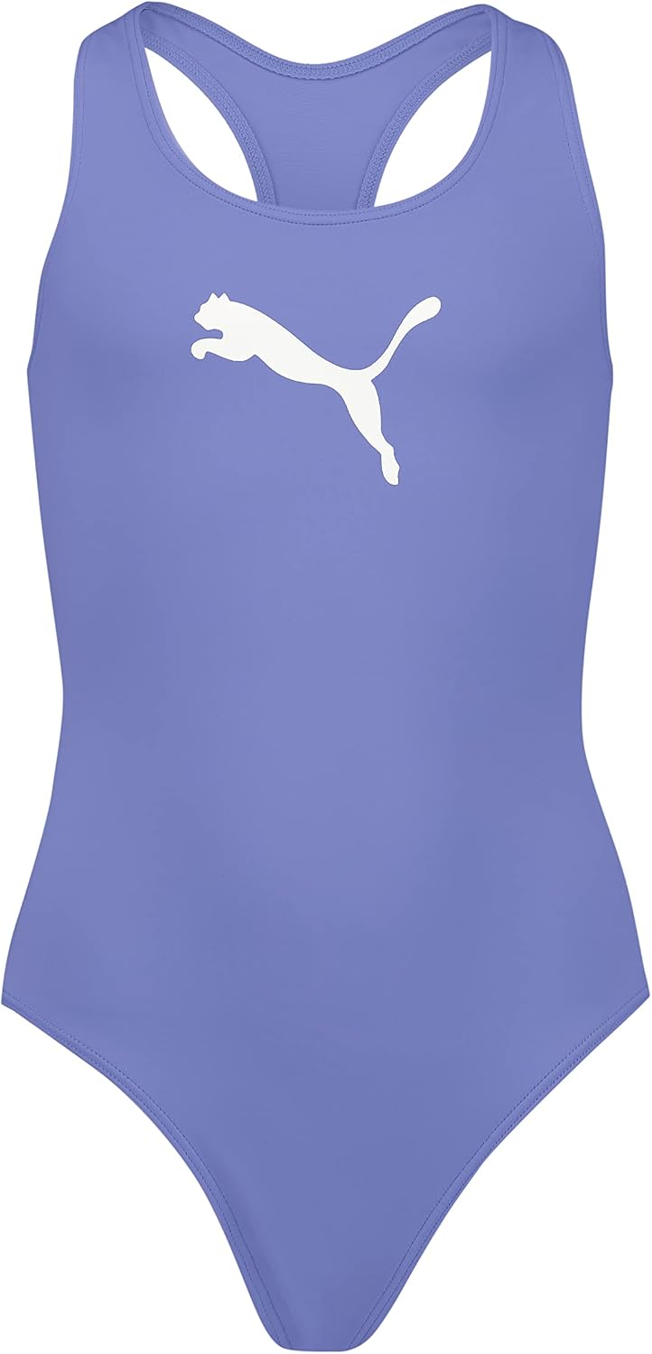 Detalle de Puma Mädchen Swimsuit Badebekleidung (1er Pack) – Racerback, chlorbeständig, recycelte Materialien