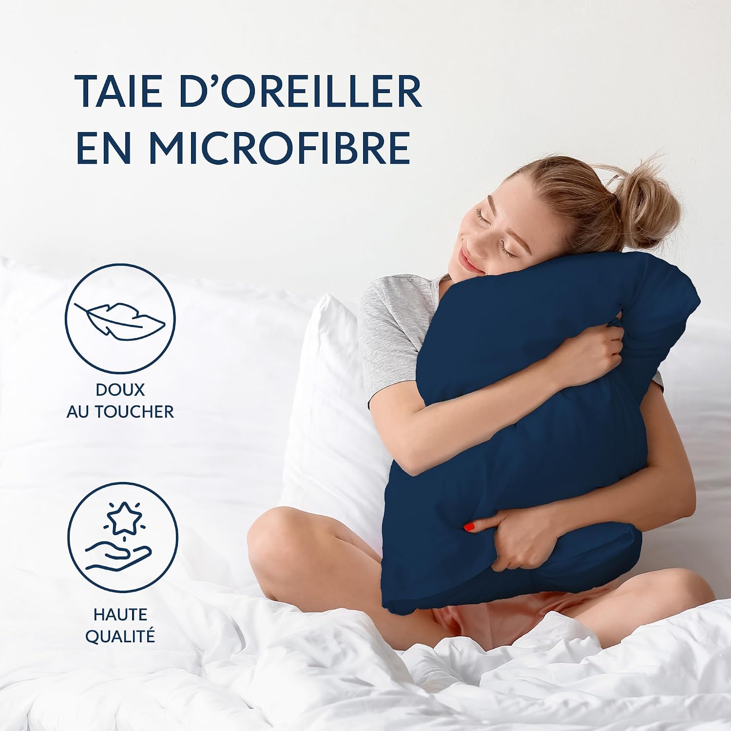 Thumbnail 2 de Dreamzie Taie Oreiller 65x65 Lot de 2 Microfibre