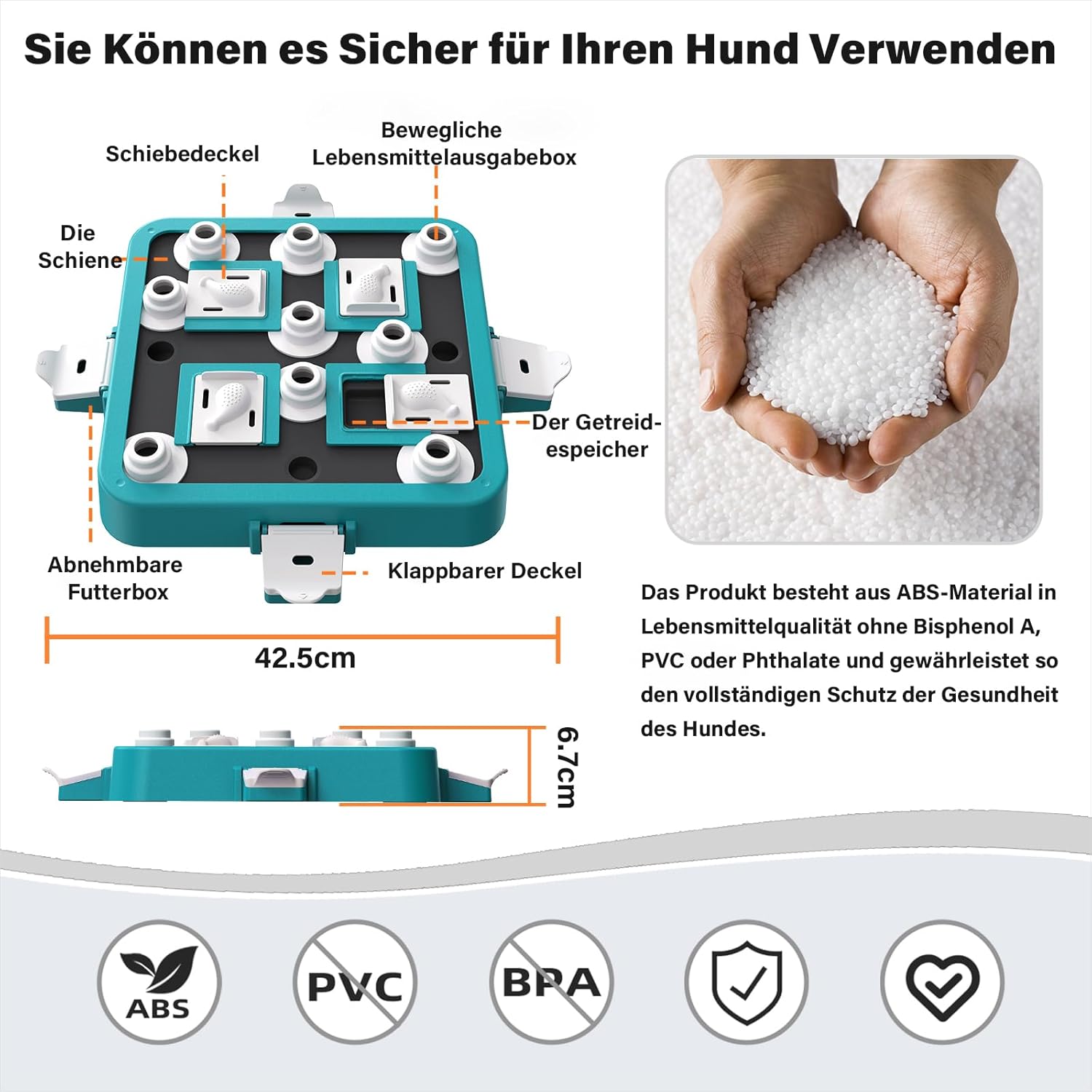 Thumbnail 2 de Dufuso Hundespielzeug Intelligenz – Intelligenzspielzeug mit 3 Schwierigkeitsgraden (blau/weiß)