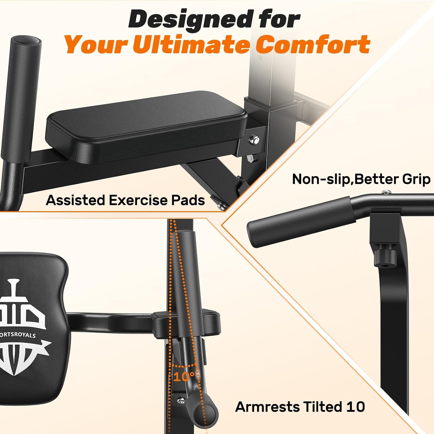 Detalle 2 de Sportsroyals Power Tower Dip-Station 204 kg