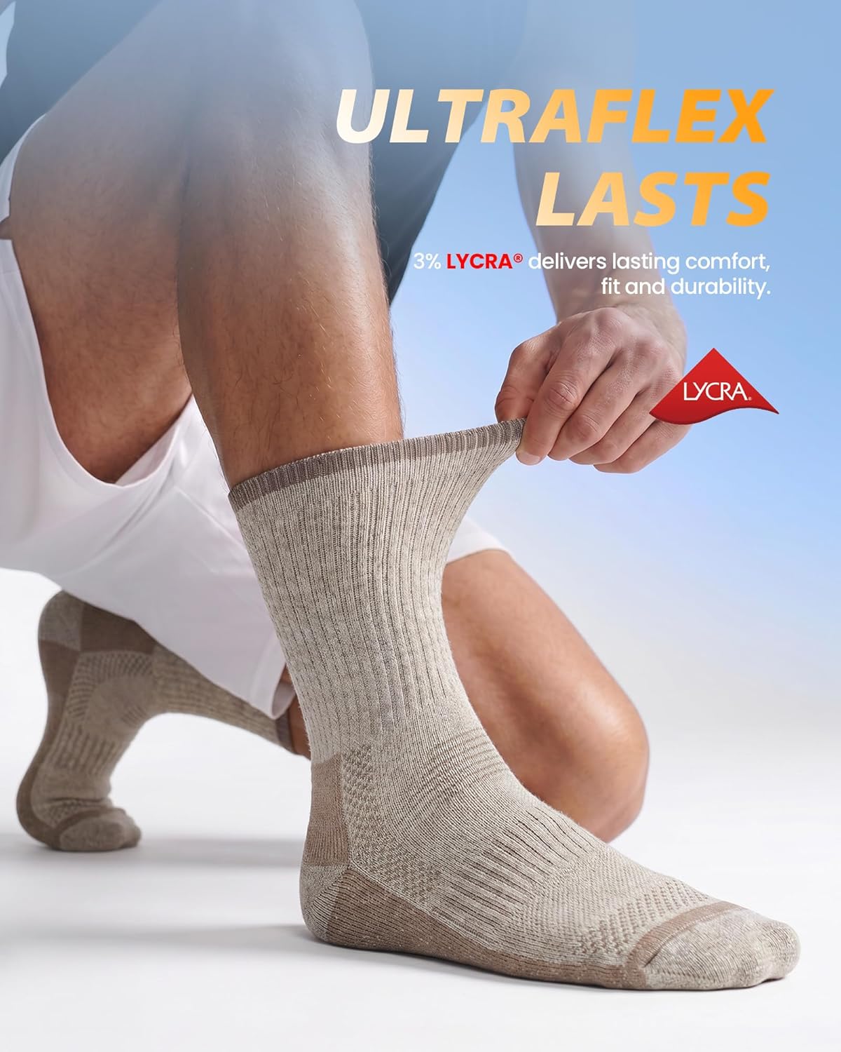 Thumbnail 2 de Merino wool socks 3 pack, cushioning support