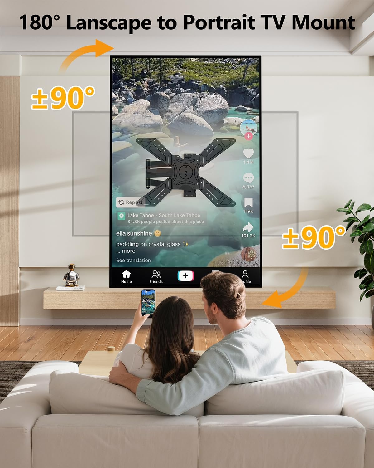 Thumbnail 1 de WHYFONE TV Wall Bracket Mount for 32-75 Inch TVs