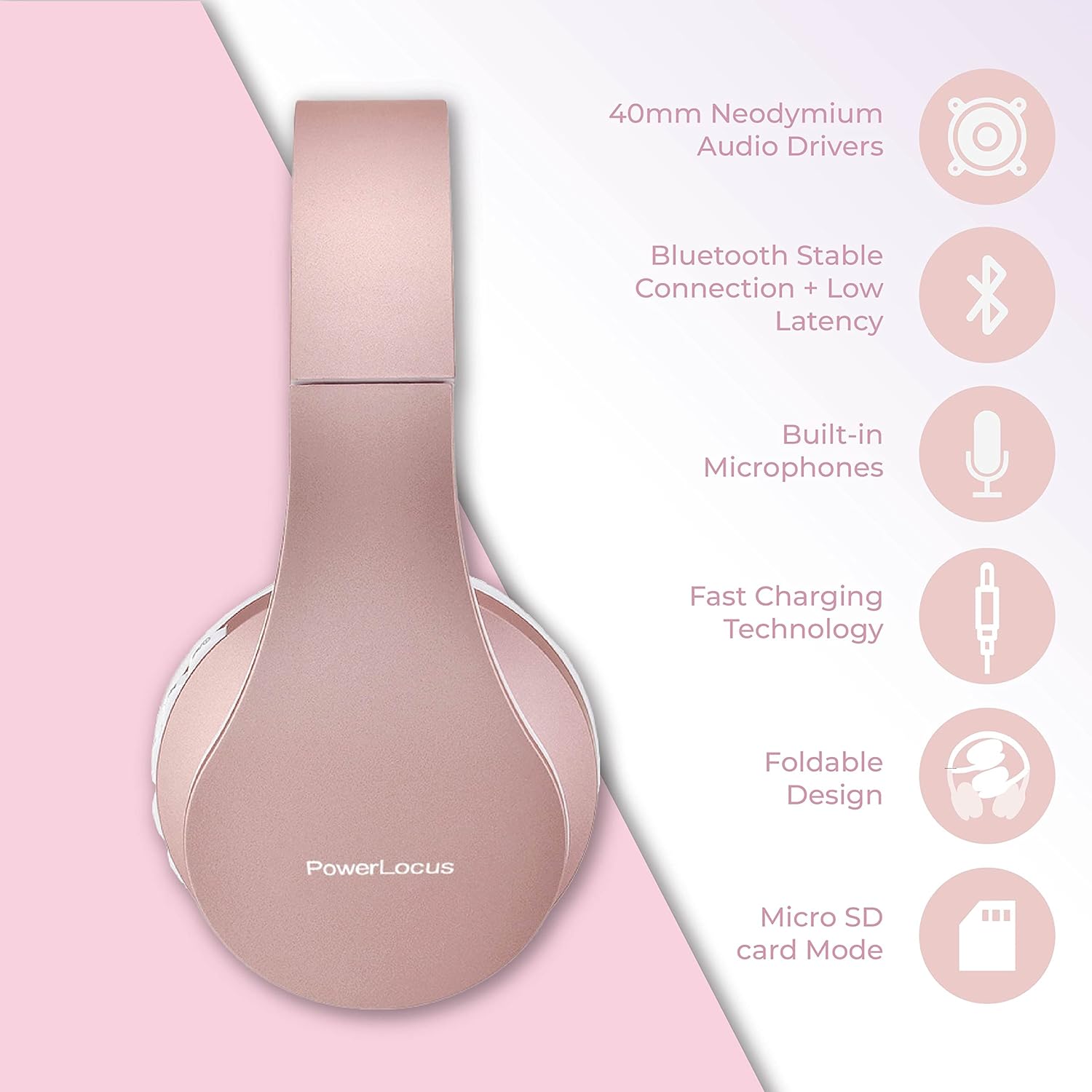 Thumbnail 1 de PowerLocus Bluetooth over-ear headphones