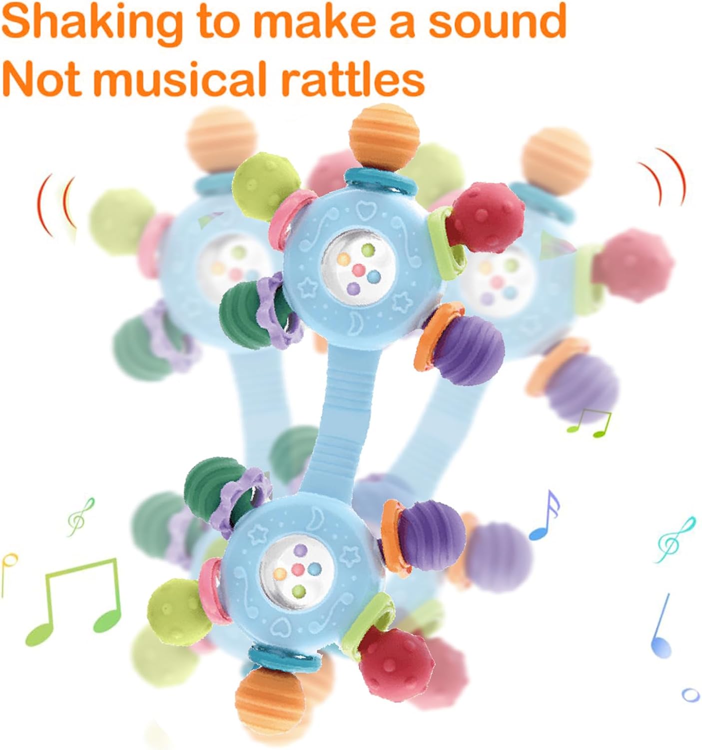 Thumbnail 2 de Goorder Sensory Rattle Toys: High-Contrast 3-in-1 Teether for Baby Development