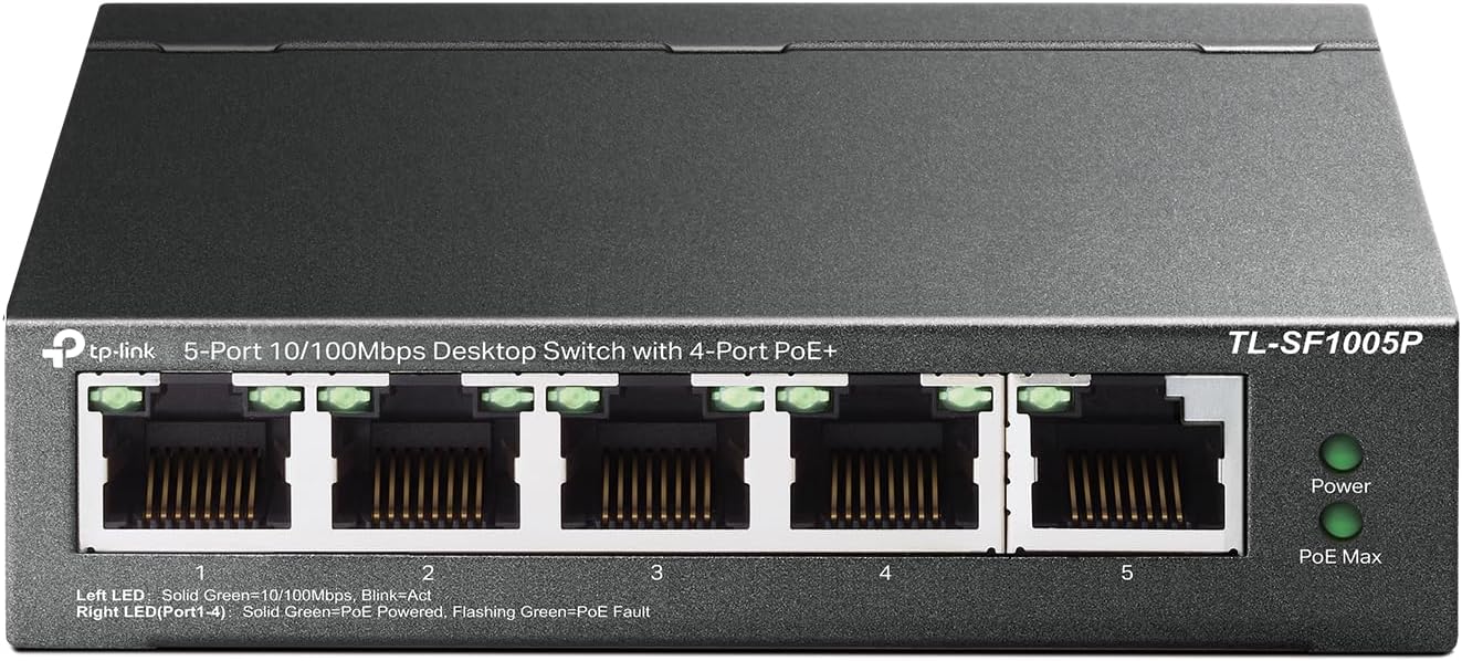 Detalle de TP-Link TL-SF1005P PoE Switch 67W