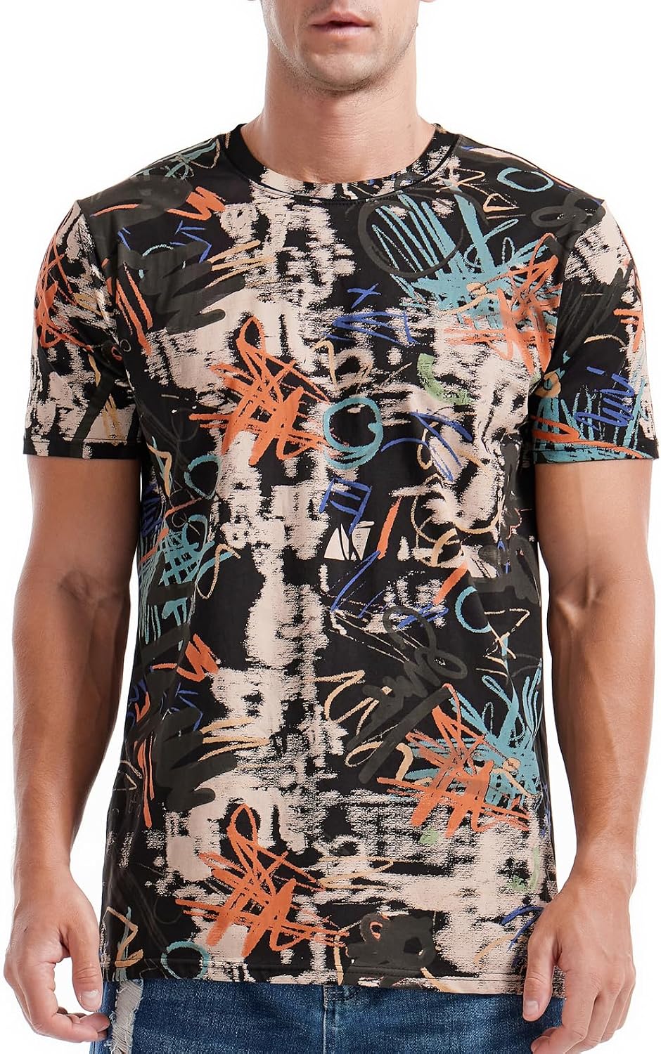 Thumbnail 2 de RONOMO Men's Round Neck Short Sleeve T-Shirt – Breathable, Medium Elasticity, Pre-Shrunk