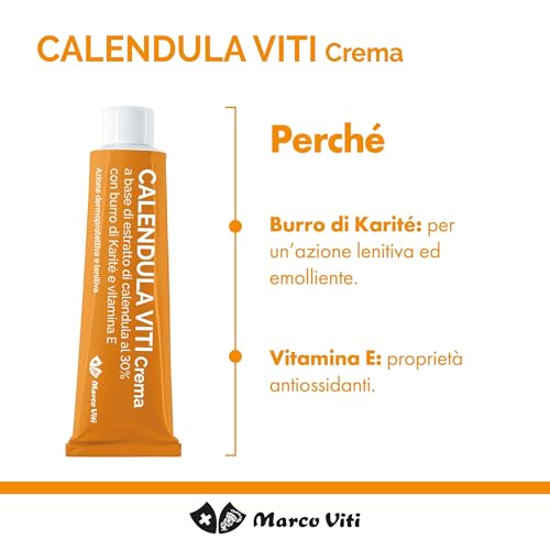 Detalle de Calendula Viti Crema Lenitiva 30% Estratto di Calendula, Burro di Karité 100 ml