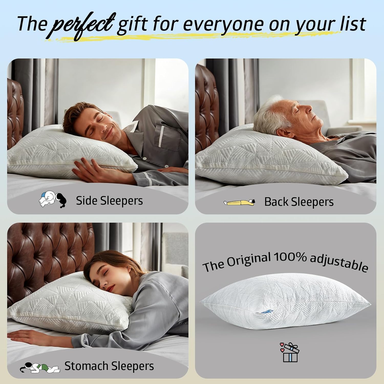 Thumbnail 5 de BETU Cooling Pillow Queen Size — Shredded Memory Foam Pillow