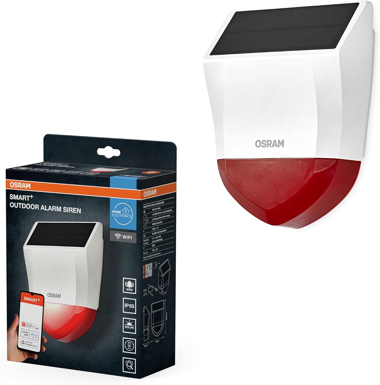 Thumbnail 3 de Osram SMART+ Outdoor Siren with WiFi Technology: Sirena esterna intelligente con notifiche SMART