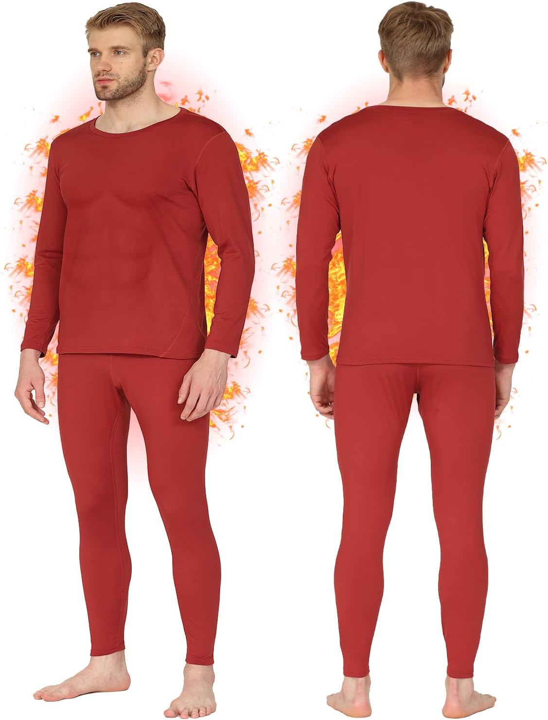 HEROBIKER Long Johns Thermal Underwear 2‑Piece Set 🧣