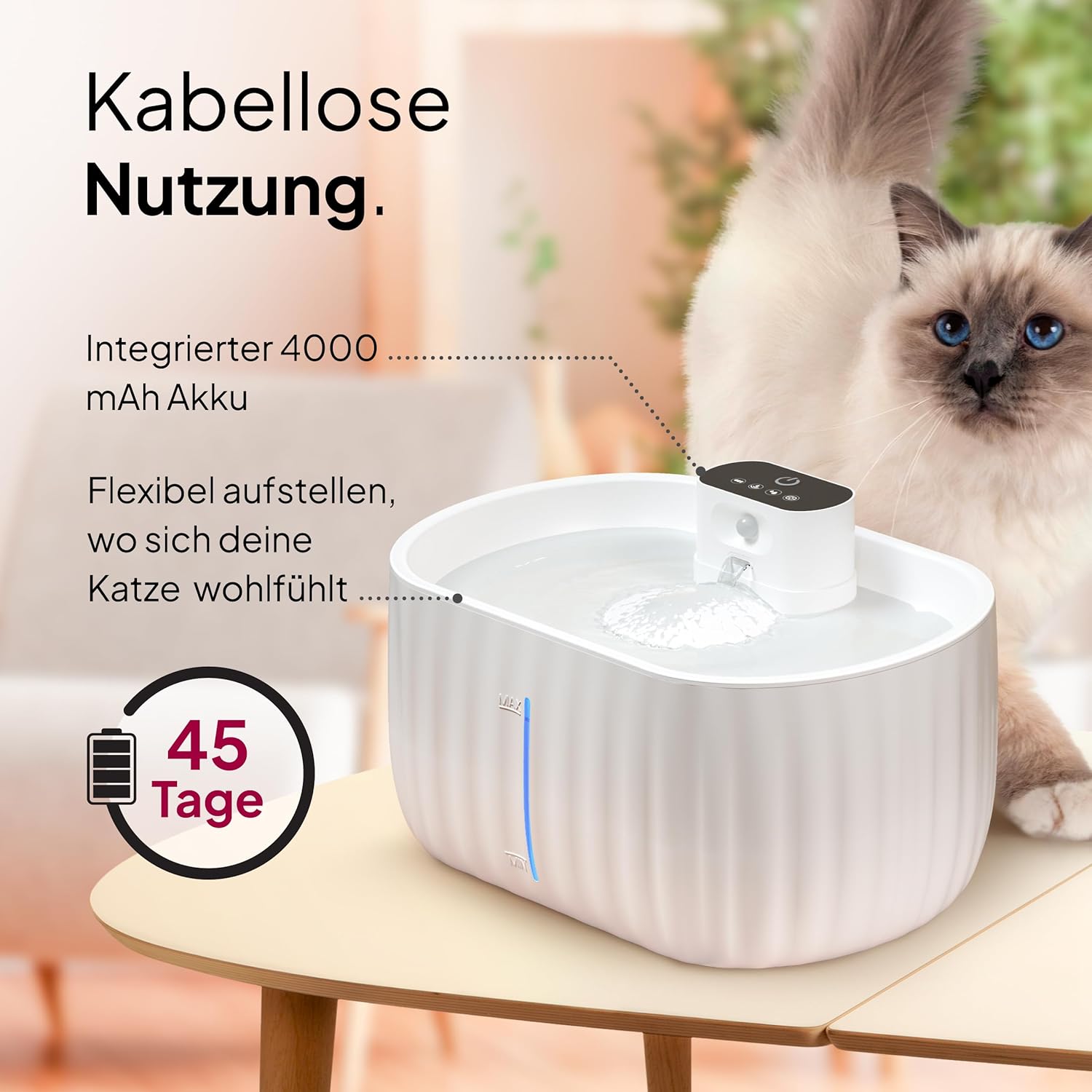 Thumbnail 4 de Pretty Paw Katzenbrunnen Aqua Sense 3 L 💧