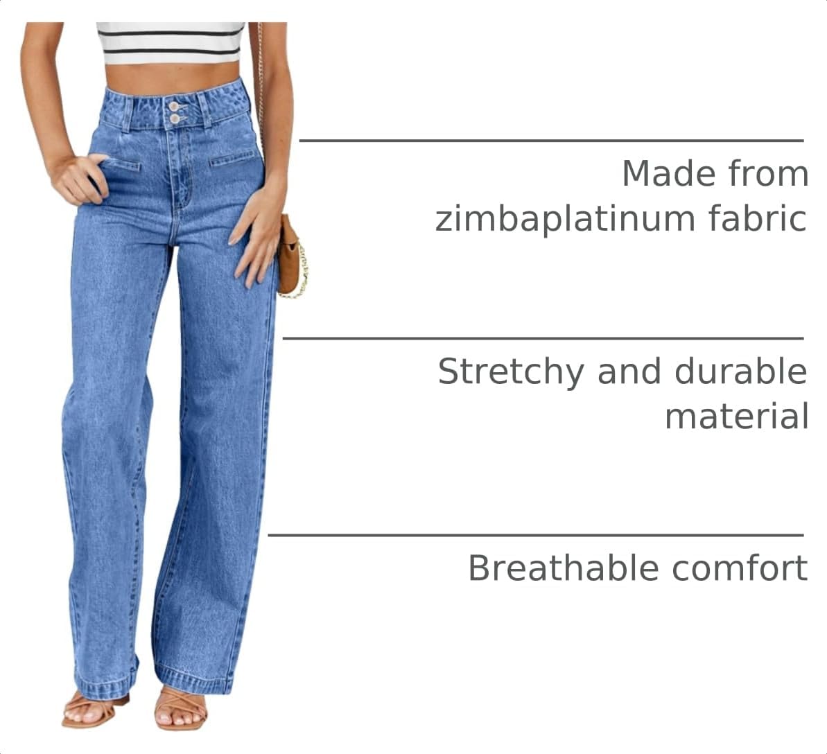Detalle 2 de Sidefeel Women's Jeans in Stretch Denim