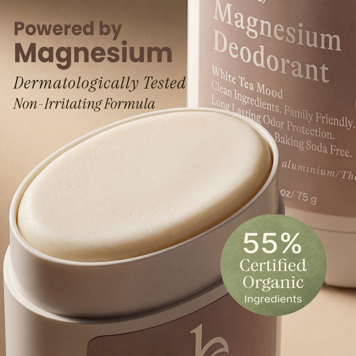 Detalle 2 de Natural Magnesium Deodorant 55% Organic