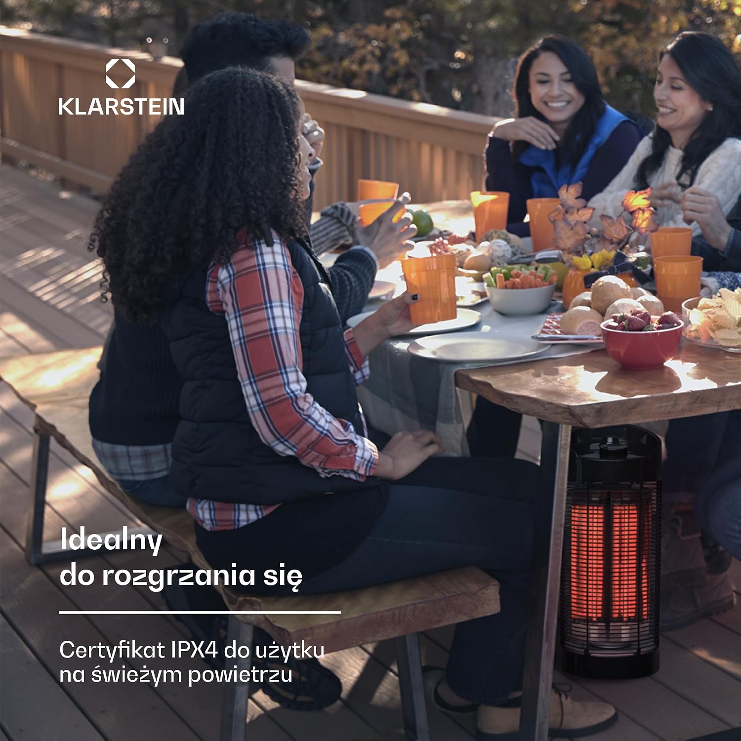Detalle de blumfeldt Heat Guru 360 – promiennik podczerwieni 600/1200 W, oscylacja 360°