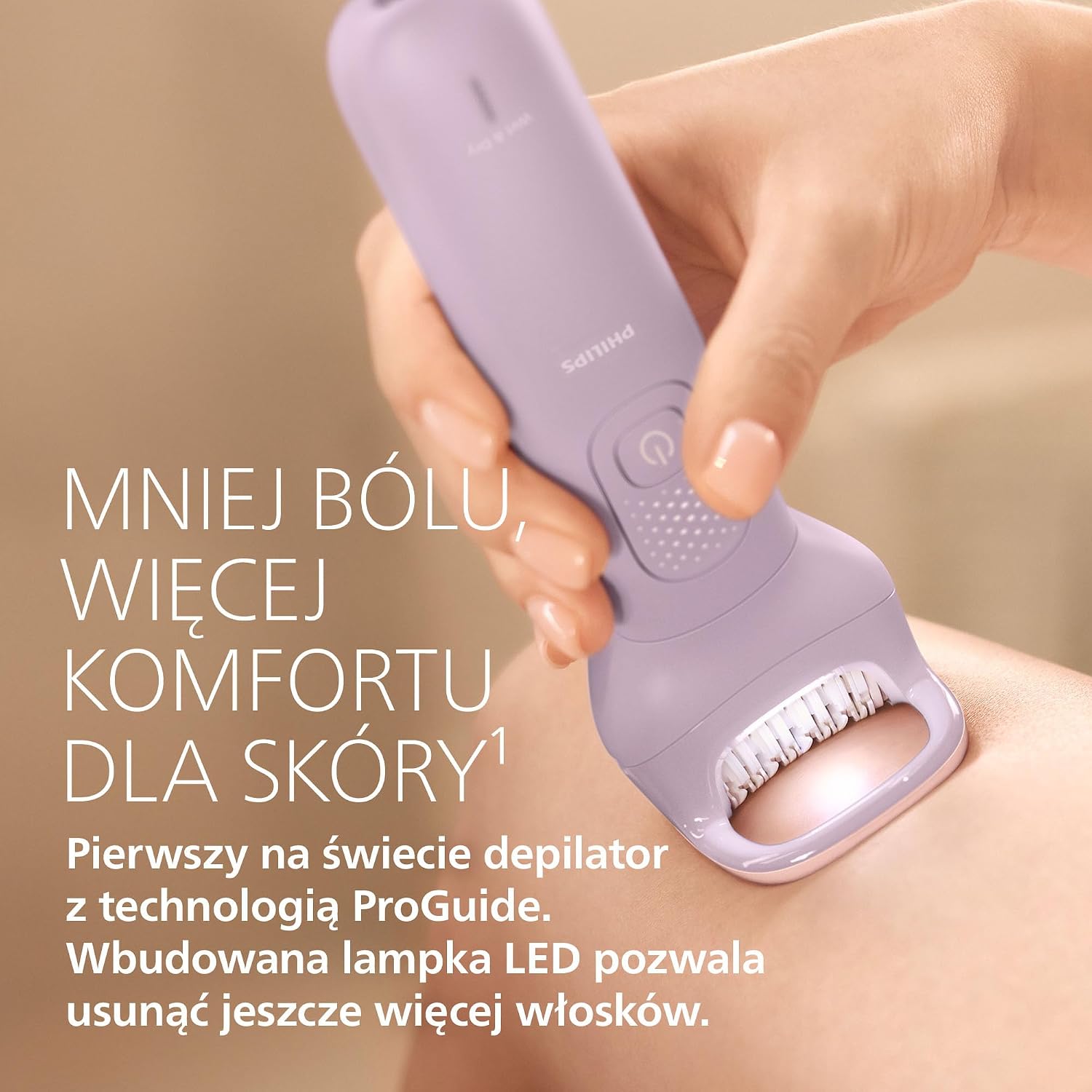 Detalle de Philips BRE728/00 depilator z serii 9000, bezprzewodowy, na mokro i sucho
