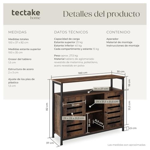 Thumbnail 5 de tectake® Estantería Industrial con Armario Esquinero y Puertas Magnéticas
