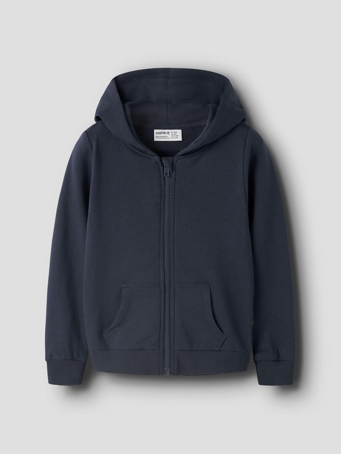 Detalle 1 de Giacca in felpa bambino con cappuccio Dark Sapphire S NKMNESWEAT Card W Hood Bru Noos