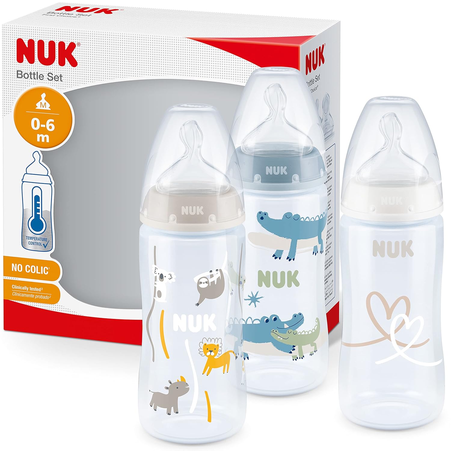 Detalle de NUK First Choice+ Babyflasche 300 ml Safari