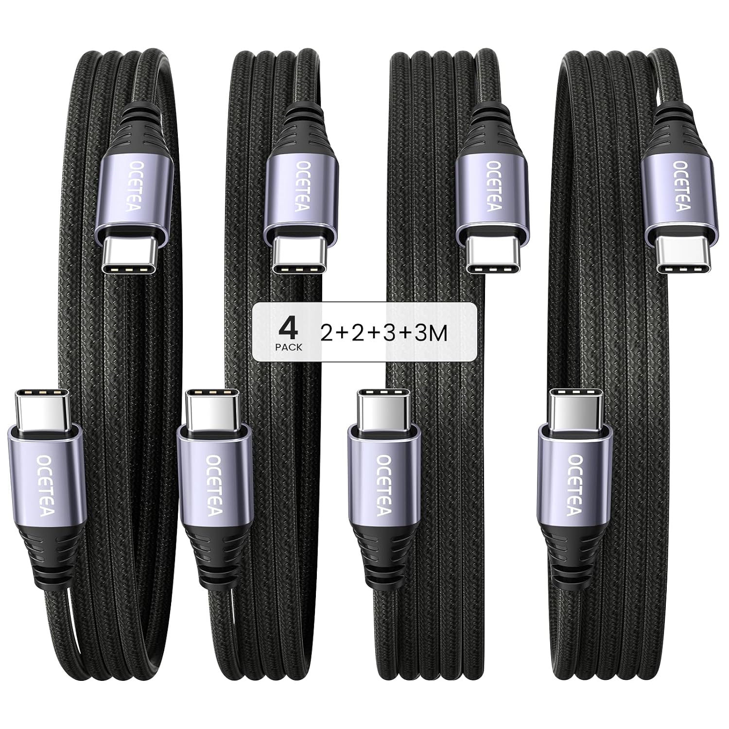 Detalle de Ocetea 60W USB C Kabel 4er Pack 🔌