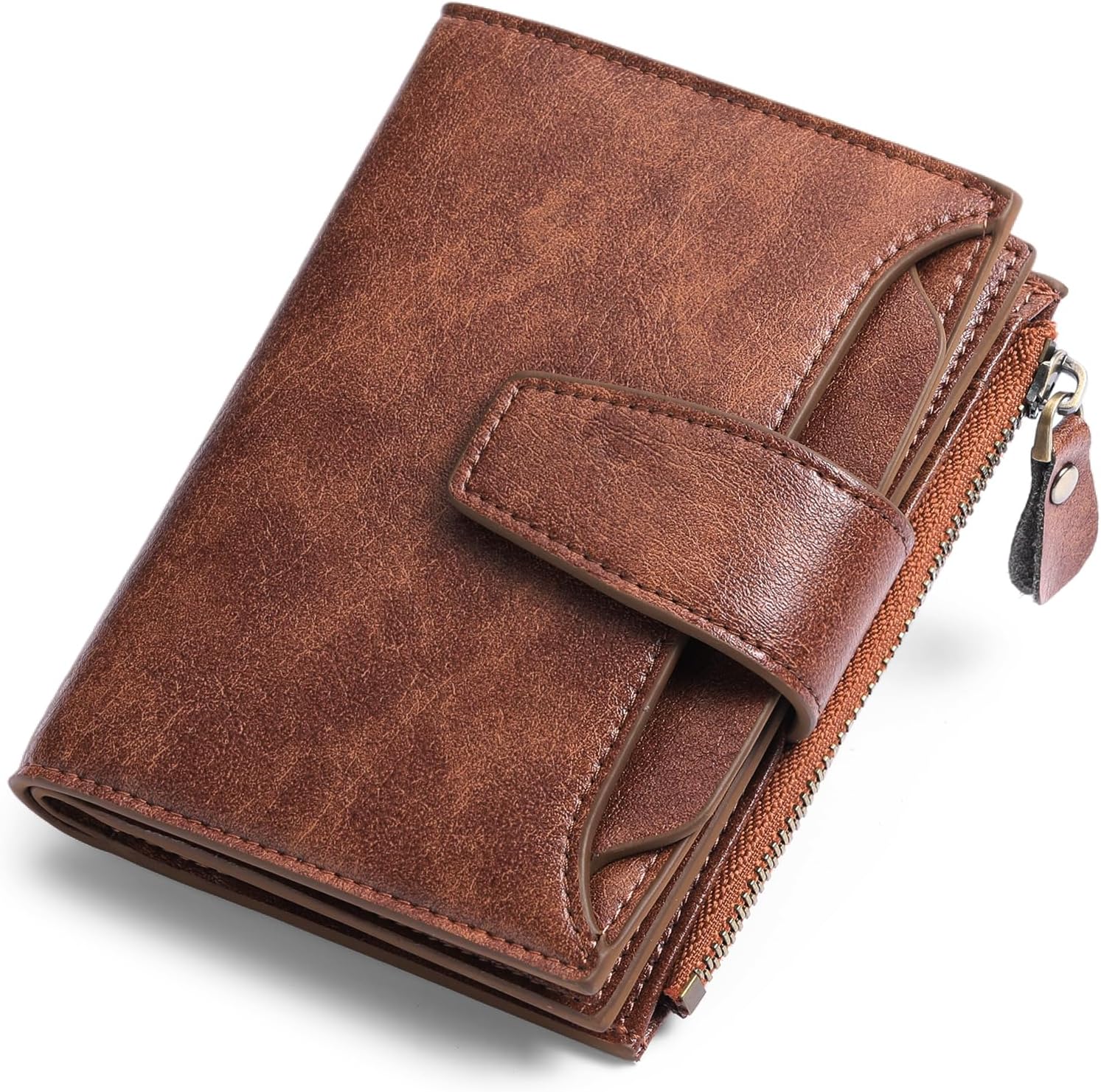 Detalle 2 de SENDEFN Women's RFID leather compact bi‑fold wallet