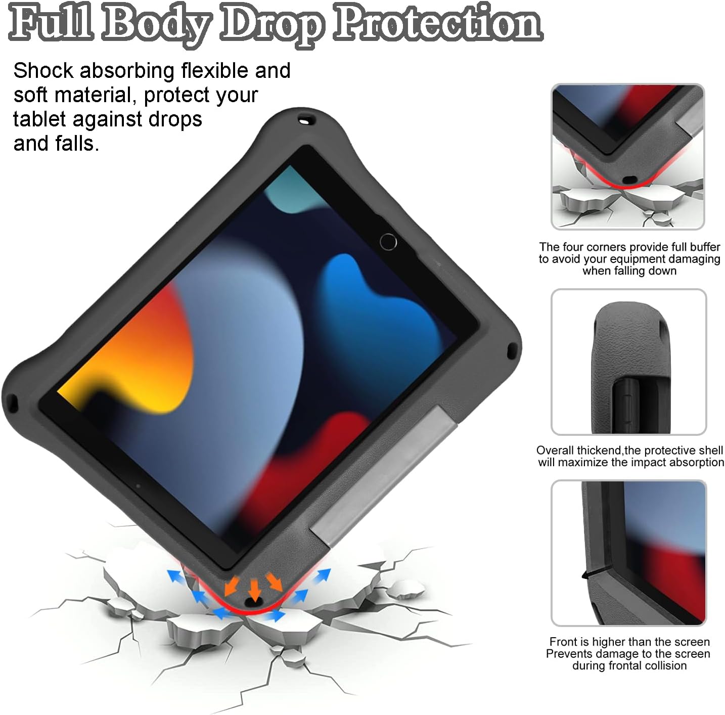 Detalle de All-New iPad 9th/8th/7th Generation Case (10.2 inch) with Lightweight Handle and Stand