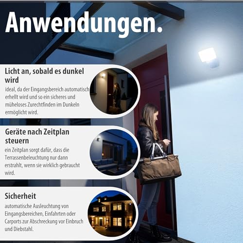 Thumbnail 6 de Brennenstuhl Connect WiFi LED Strahler WF 2051 P – 24 W, 2800 lm, outdoor mit Bewegungsmelder