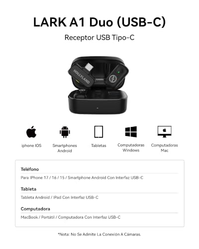 Thumbnail 12 de Hollyland Lark A1: Micrófono inalámbrico para iPhone/USB-C con 200 m de alcance y reducción de ruido