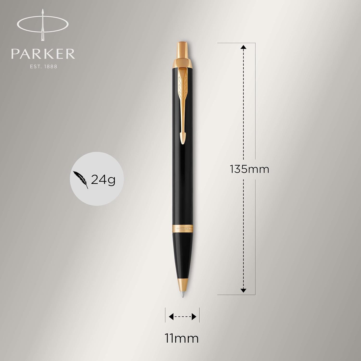 Thumbnail 2 de Parker IM Bolígrafo negro dorado | Estuche de regalo ✒