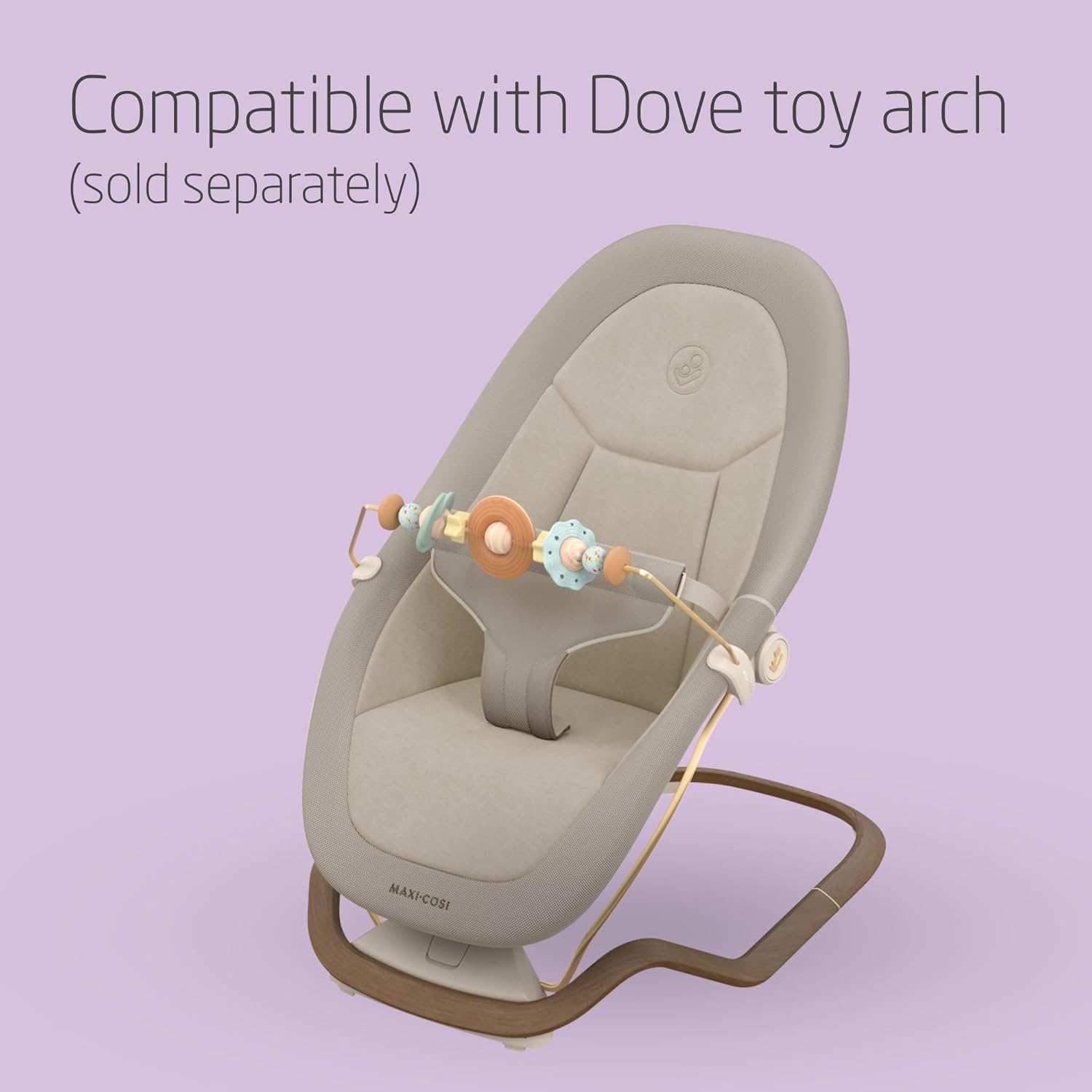 Thumbnail 6 de Maxi-Cosi Dove baby bouncer (0-3 years, 0-15 kg) – foldable, portable recline with 3-point harness in Elegance Beige