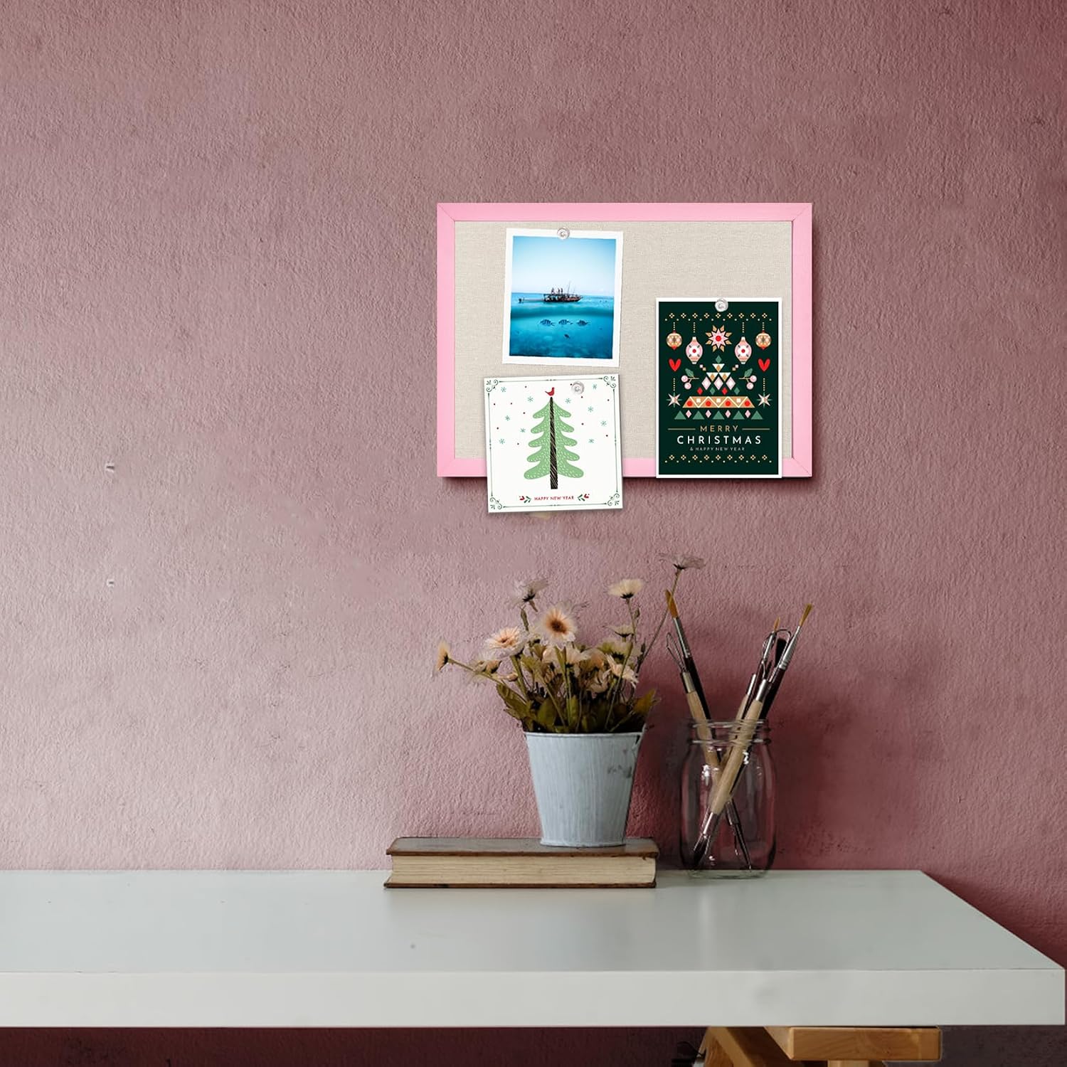 Detalle 1 de Linen bulletin board 10.2 x 14.2 in