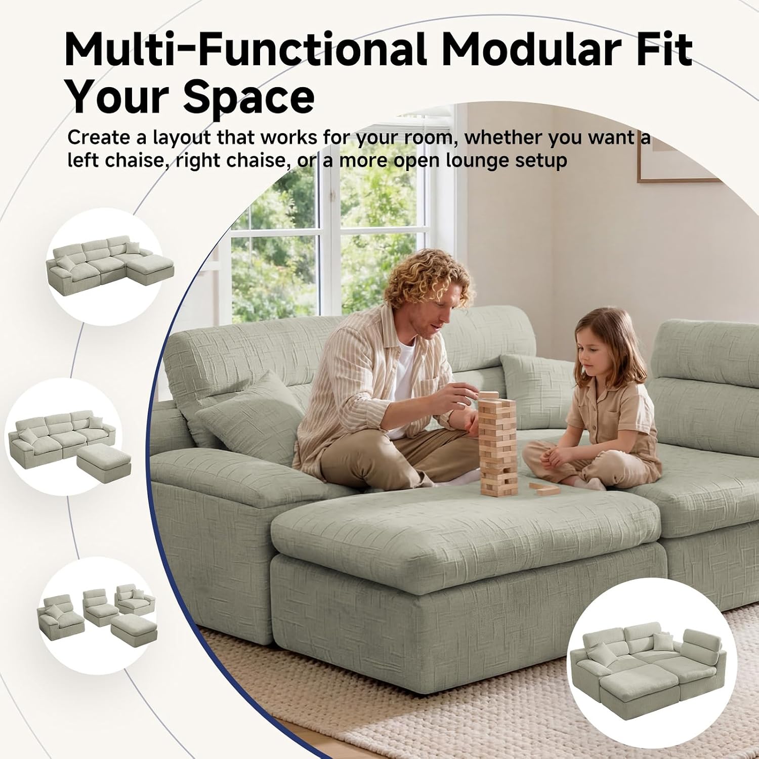 Detalle 2 de COOSYCO Sectional Sofa 110-Inch