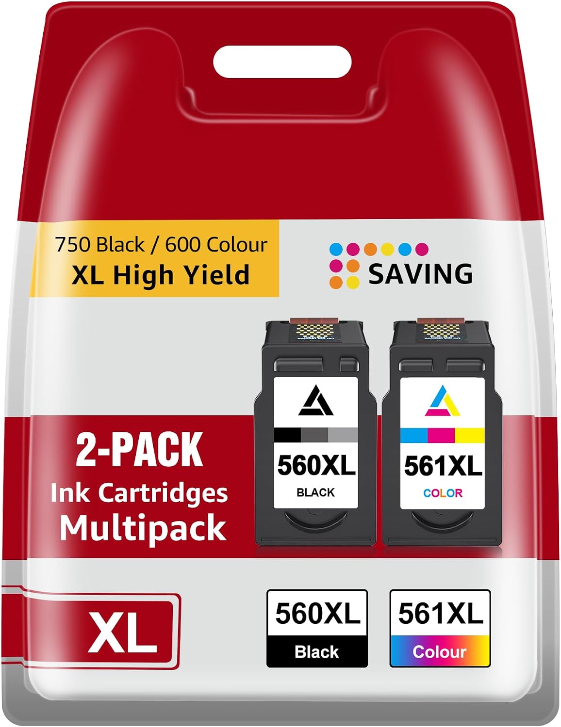 Detalle de 560XL 561XL Druckerpatronen Ersatz für Canon PIXMA TS5350i TS7450i TS5350 TS7450 TS7451 TS5351 TS5352 TS5353 und TS5300 Serie – Schwarz & Farbe 2er-Pack