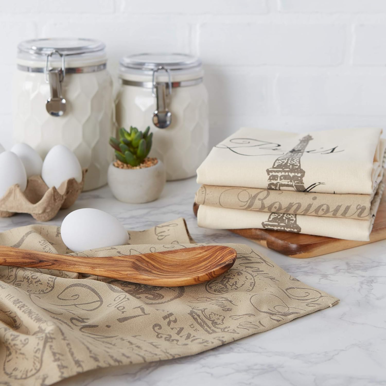 Thumbnail 5 de DII lot de 4 torchons de table style français Tour Eiffel (45,7 x 71,1 cm)