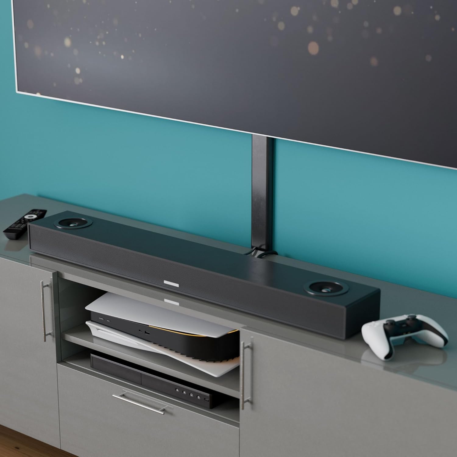 Thumbnail 5 de D-Line Copricavi TV autoadesivi 2 pezzi 60x15 mm, 40 cm Nero