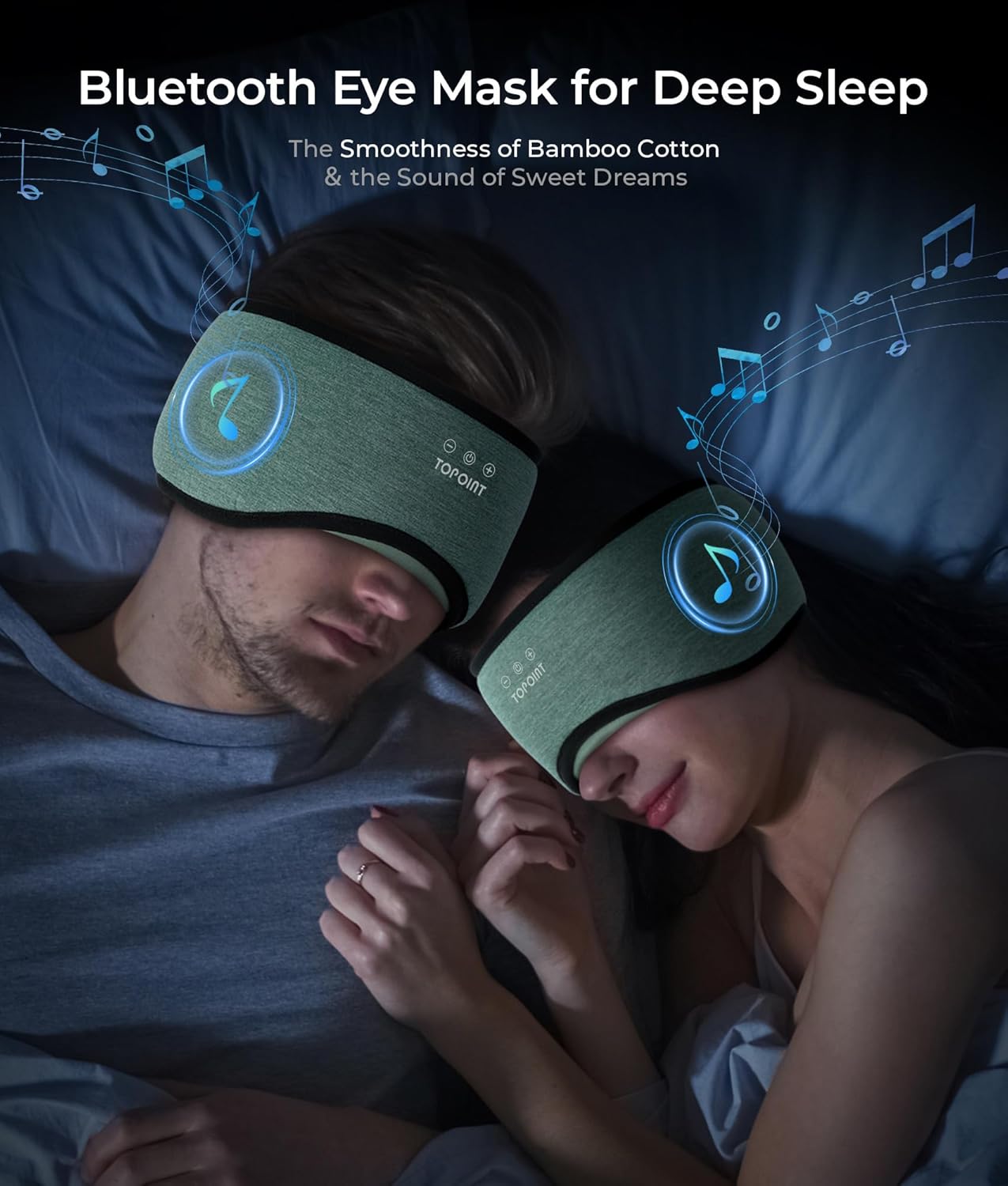 Thumbnail 1 de TOPOINT Sleep Mask Headphones Bluetooth 5.4