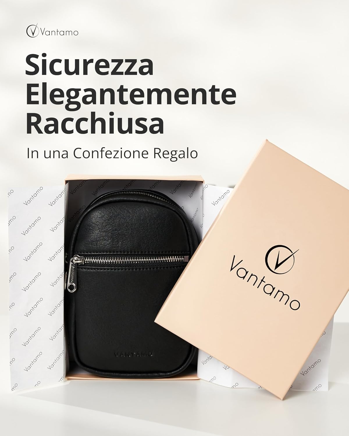 Thumbnail 5 de Vantamo Tracolla crossbody da donna con blocco RFID e clip anti-borseggiatore