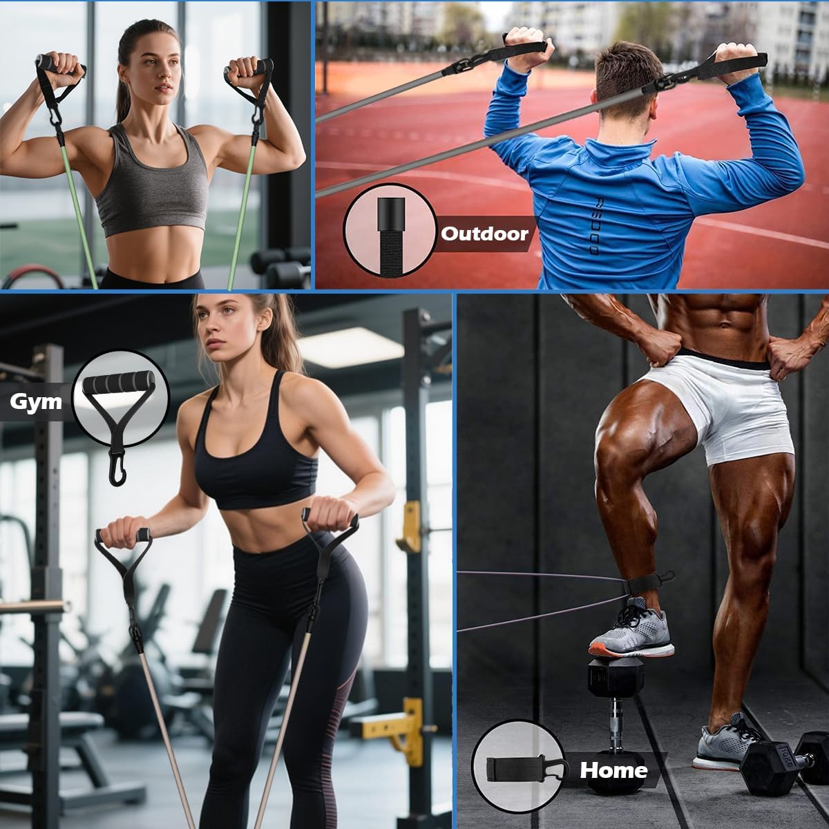Thumbnail 6 de VEICK Resistance Bands with Handles – Multi‑level Home Workout Set