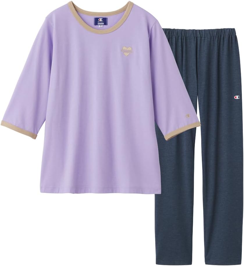 Thumbnail 6 de Champion OL4206 レディースルームウェア 7分袖・長パンツ、チュニック丈の綿混天竺