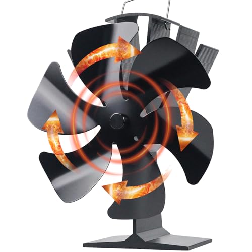 Detalle de Tomersun Holzofenventilator aus Aluminium