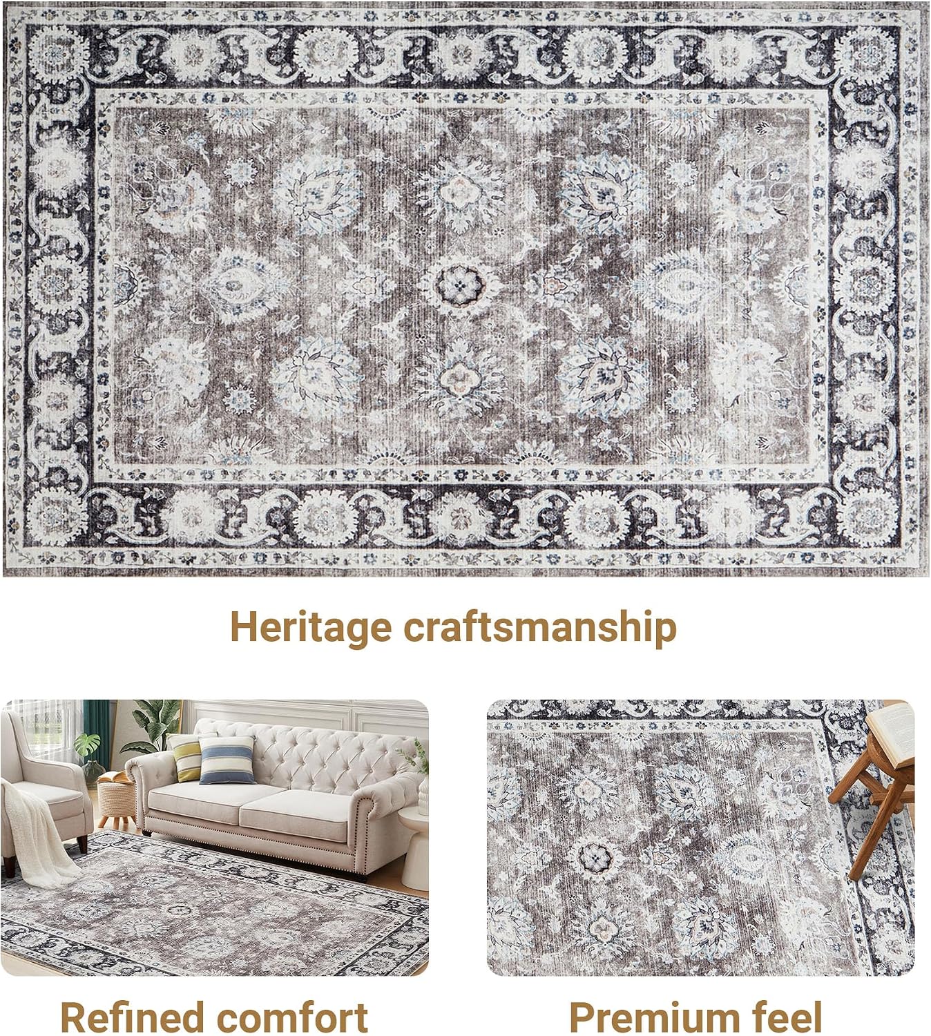 Thumbnail 4 de Aspire Harmony Cashmere Rug 60x110 cm