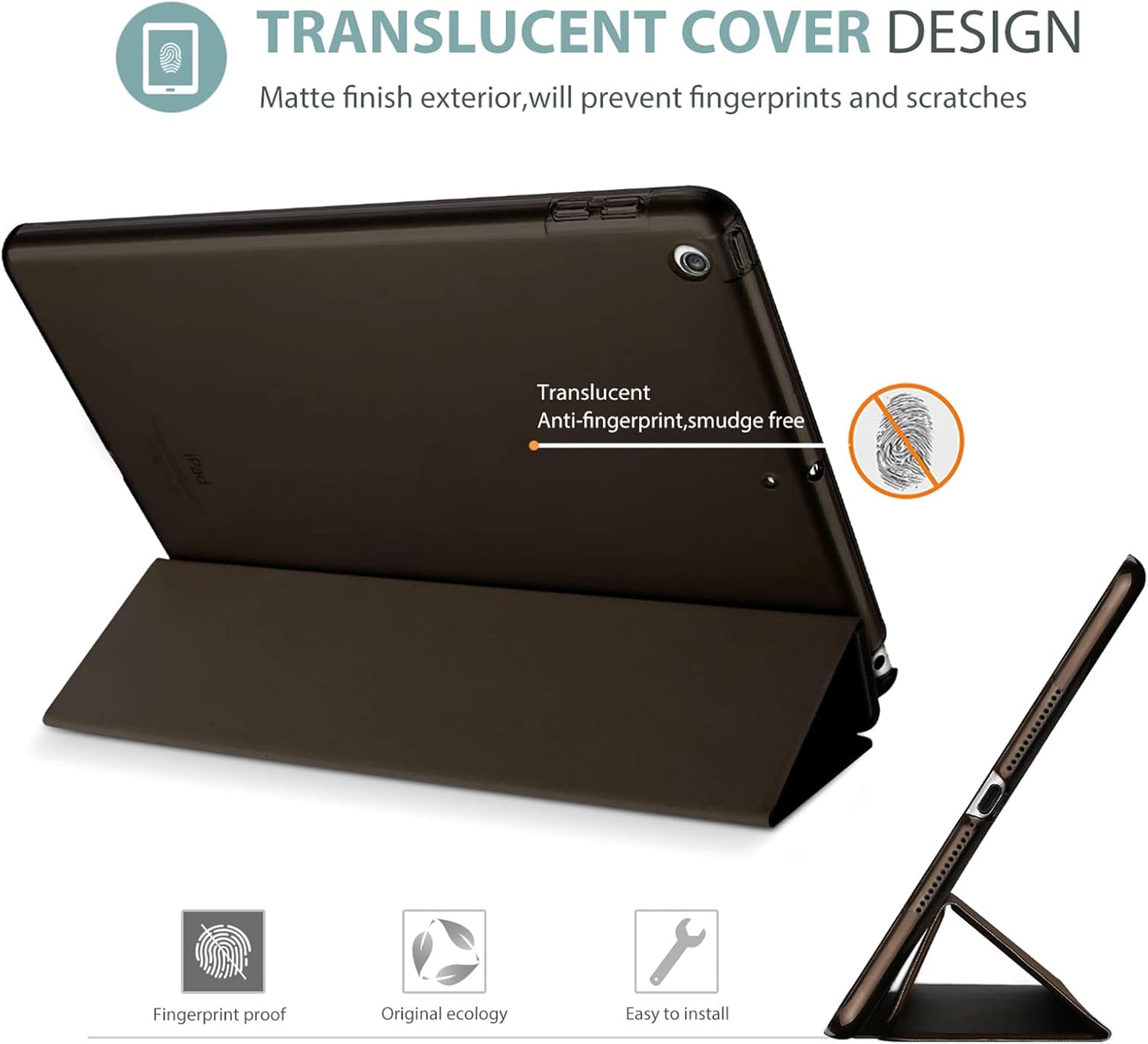 Thumbnail 3 de ProCase Hülle für iPad 9.7 (2017/2018) – Dreifach ultra dünn, transluzente Rückseite, Auto Sleep/Wake