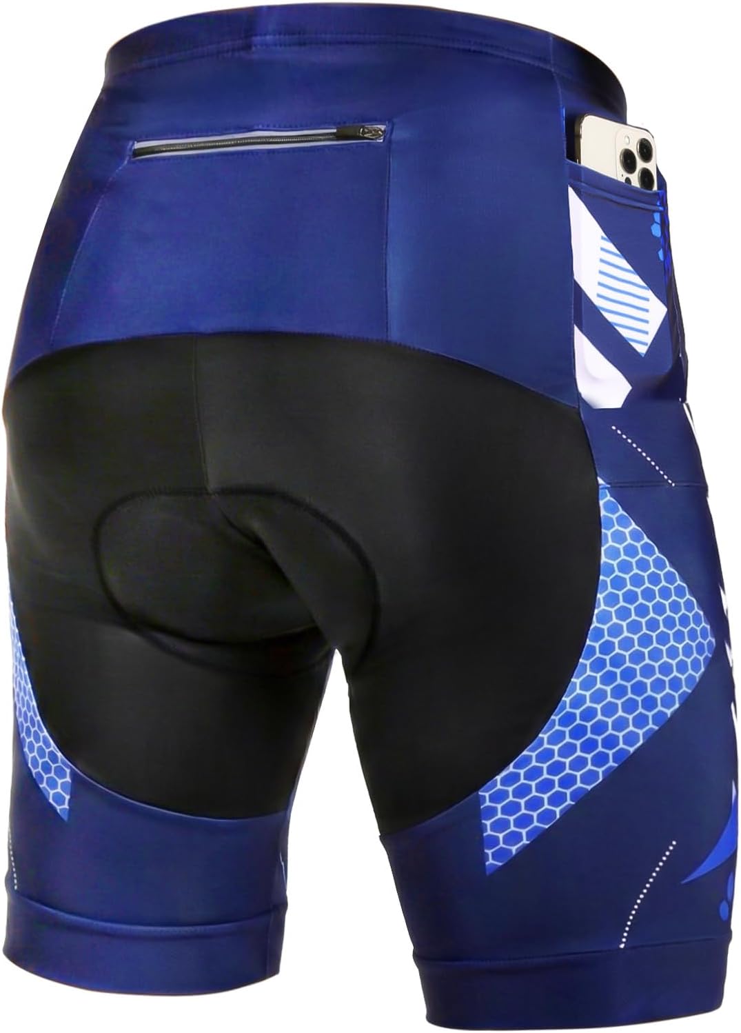 Detalle de BSBUY cykelshorts för herr med 5D-geldyna, fickor och snabbtorkande stretch