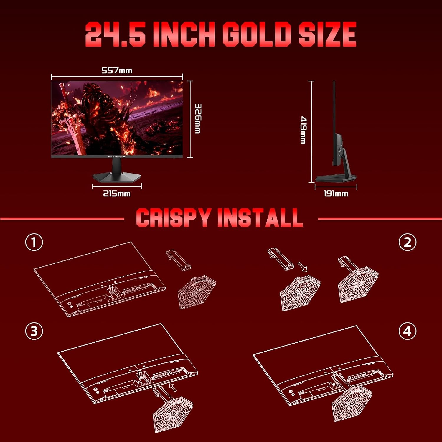 Thumbnail 5 de Minifire MFG25X1 24.5-inch 200Hz gaming monitor