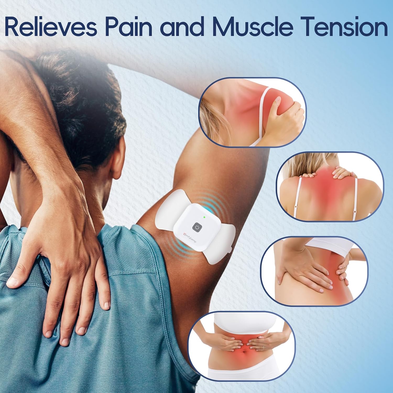 Thumbnail 4 de Comfytemp Wireless TENS Machine: Portable Muscle Stimulator with 15 Modes
