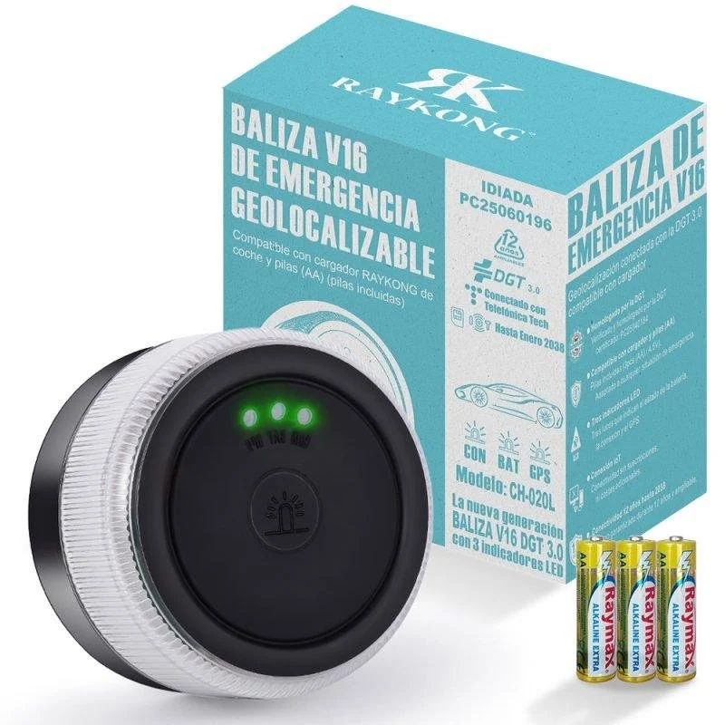 Detalle de raykong V16 Baliza V16 Geolocalización DGT 3.0