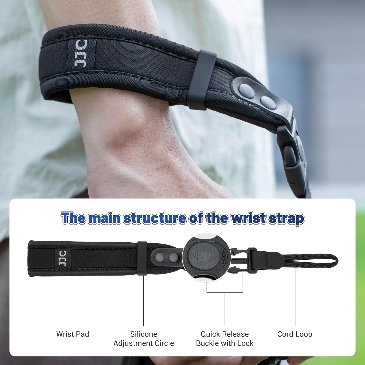 Detalle 2 de JJC Quick Release Hand Wrist Strap for Cameras 🎥