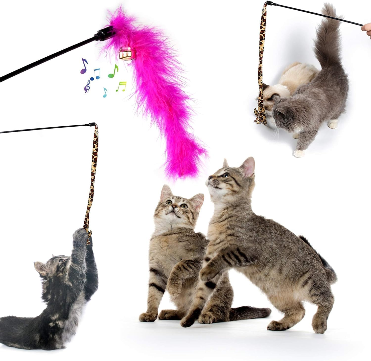 Detalle 2 de AILUKI N-CTTY-35 Cat Toy Set, 35-Piece Indoor Variety Pack with Tunnel